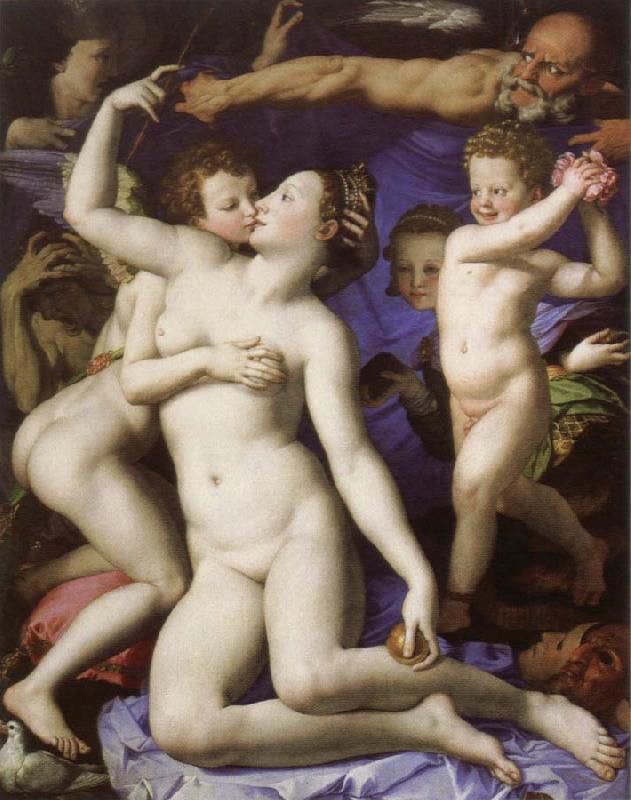 Agnolo Bronzino an allegory with venus and cupid oil painting picture
